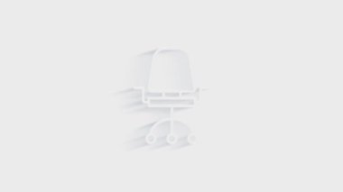 Ofis ikonu. Web 3D gölge simgesi seti. Ofis, her amaçla harika tasarım. Hareket grafikleri.