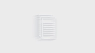 Ofis ikonu. Web 3D gölge simgesi seti. Ofis, her amaçla harika tasarım. Hareket grafikleri.