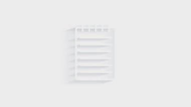 Ofis ikonu. Web 3D gölge simgesi seti. Ofis, her amaçla harika tasarım. Hareket grafikleri.