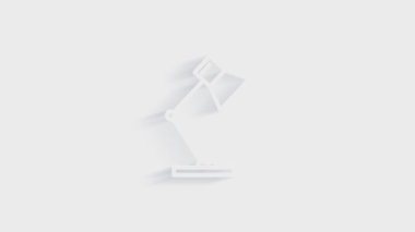 Ofis ikonu. Web 3D gölge simgesi seti. Ofis, her amaçla harika tasarım. Hareket grafikleri.