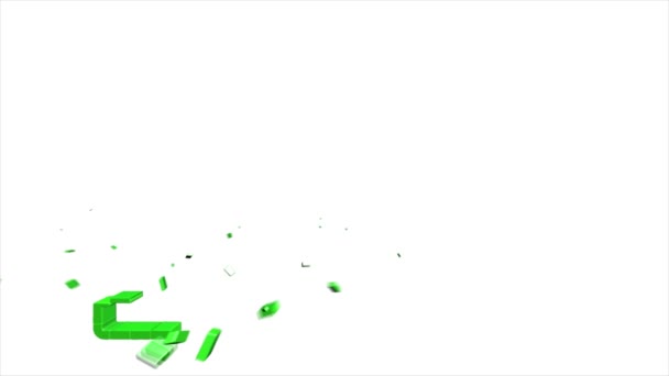 Icône Business 3D pixel. Réseau de marketing. Icône de ligne d'argent. Graphiques de mouvement. — Video