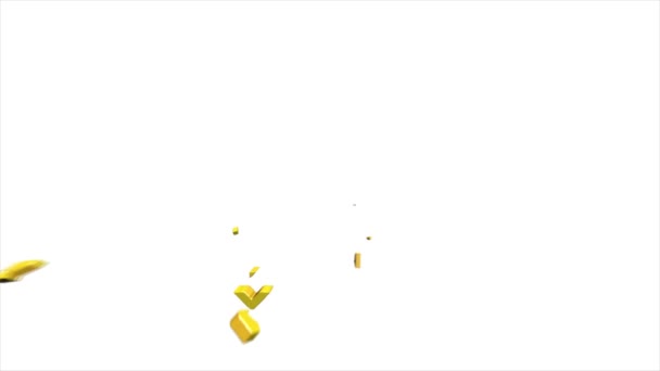 Social Media 3D Pixel Icon Design isoliert auf weißem Hintergrund. Umriss Web-Symbol. Bewegungsgrafik. — Stockvideo