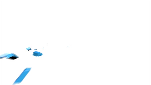 Strzałka 3D piksela Ikona tekstu Animacja na pustym tle. Zarys ikony internetowej. Grafika ruchowa. — Wideo stockowe