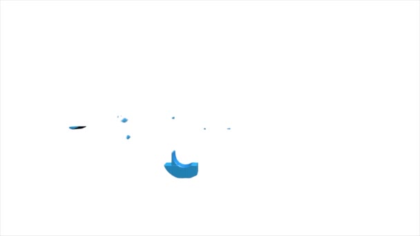 Strzałka 3D piksela Ikona tekstu Animacja na pustym tle. Zarys ikony internetowej. Grafika ruchowa. — Wideo stockowe