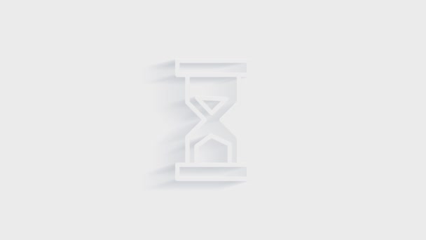 Icona dell'ufficio. Set di icone ombra Web 3D. Ufficio, grande design per qualsiasi scopo. Grafica del movimento. — Video Stock