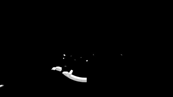 Bouton emoji amour 3D Animation avec comptage croissant des nombres sur fond noir isolé — Video