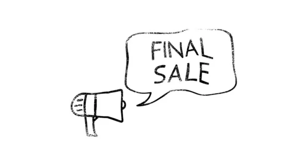 Satılık. Sosyal medya pazarlama reklam kampanyaları için 4K animasyon metni. Siyah arka planda beyaz ve kırmızı satılık kelime canlandırıldı.