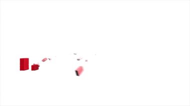 % 100 indirimli 3D harfler beyaz arkaplanda dönüyor