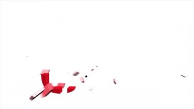 % 15 indirimli 3D harfler beyaz arkaplanda dönüyor
