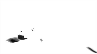 3d biçimli grafik arka planında görünen presSS Başlığı Canlandırması