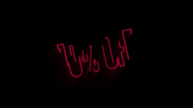 % 10 indirimli 3D harfler beyaz arkaplanda dönüyor