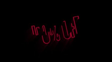 % 40 indirimli 3D harfler beyaz arkaplanda dönüyor