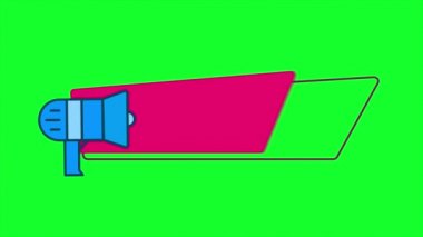 Konuşma balonu ile megafon Özel Teklif Dükkanı Şimdi Reklam Hareketi Grafikleri Etiketi