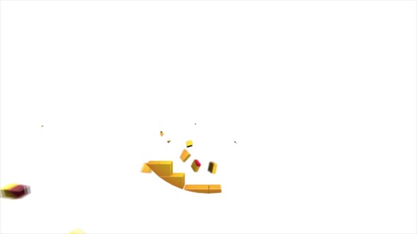 Botão emoji 3D Haha Animação com crescente contagem de números no fundo branco isolado — Vídeo de Stock