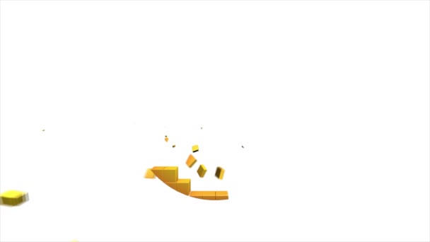 Botón emoji 3D Haha Animación con conteo creciente de números sobre fondo blanco aislado — Vídeo de stock