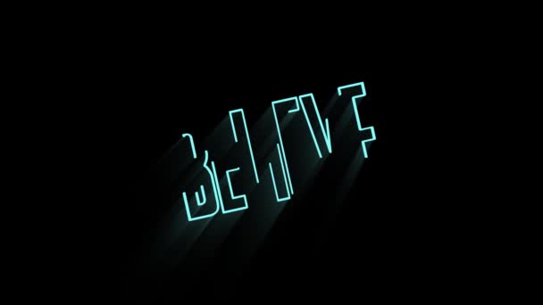 Neon Animation motion graphics showing you become what you believe text message. — 비디오