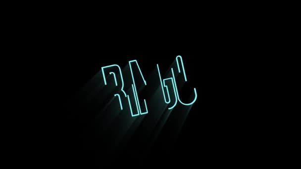 Word neon bingo. Beautiful animation of the text bingo on isolated background — Vídeo de stock