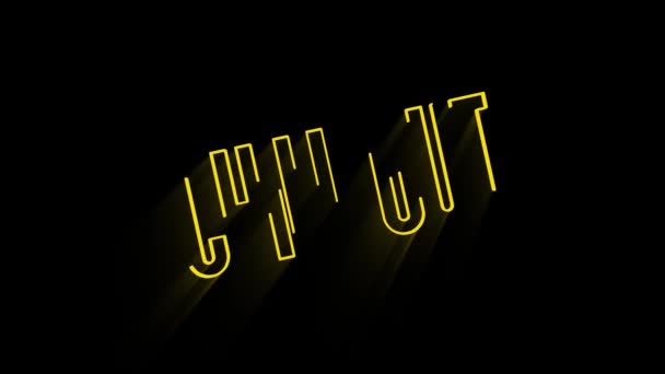 Chill animated neon text with moving colours on white background — 图库视频影像