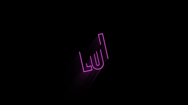 Lol - expression word text on a black background — Vídeo de stock