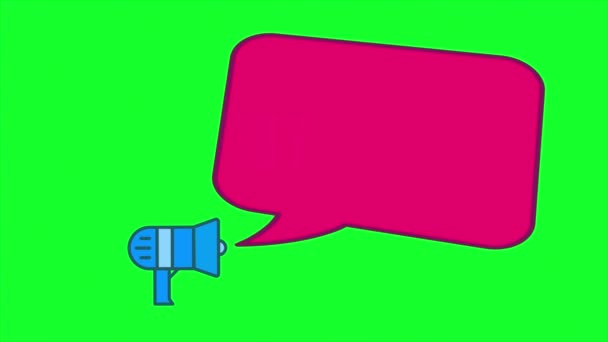Visste du Fråga News Information Trivia megafon med tal bubbla Animation — Stockvideo