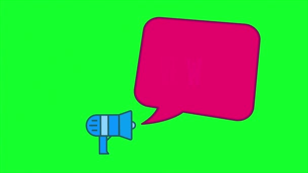 Giveaway text animation. Megaphone with speech bubble. 4k and Full HD resolutions. Perfect for invitations, social media, intros and outros — ストック動画