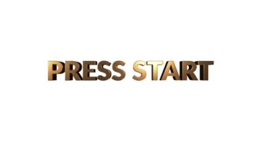3d biçimli grafik arka planında görünen presSS Başlığı Canlandırması
