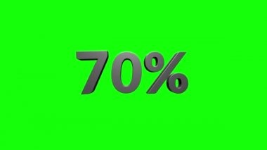% 70 indirimli 3D harfler beyaz arkaplanda dönüyor