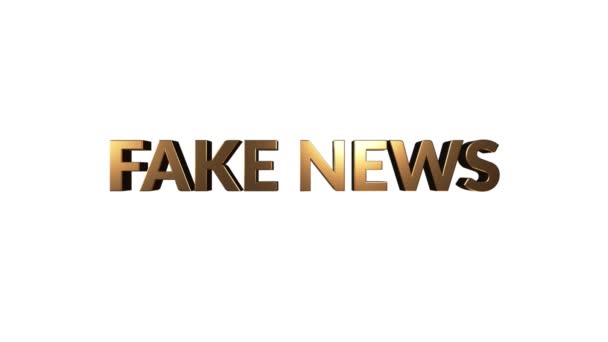 In evidenza Fake News tipografia per social media e notizie o concetto di marketing. 4k filmati. Può essere utilizzato come illustrativo per siti web o altre risorse — Video Stock