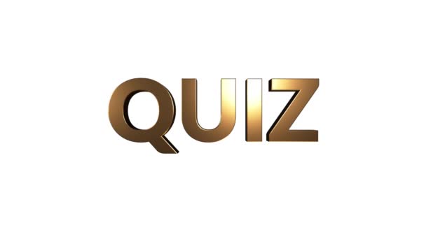 Quiz animation advertising text. Title reveal — Stock Video