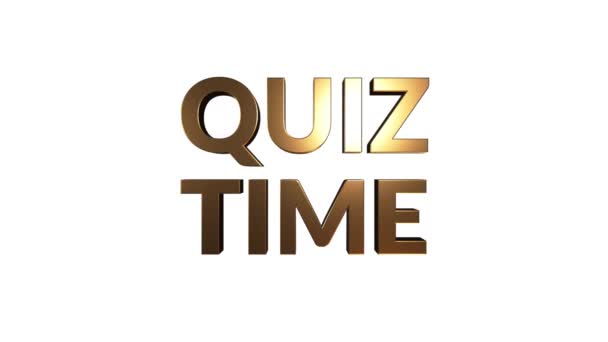 Quiz time animation advertising text. Title reveal — 图库视频影像