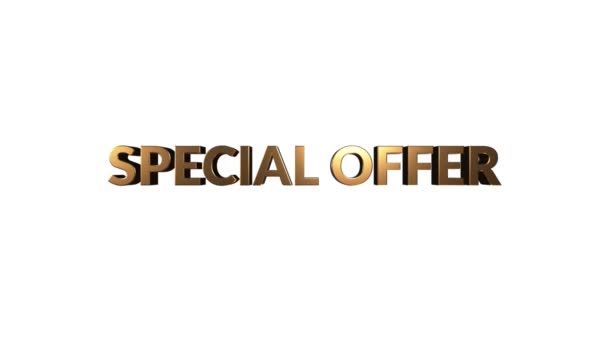 Special Offer Shop Now Advertising Motion Graphics Label — Stock Video