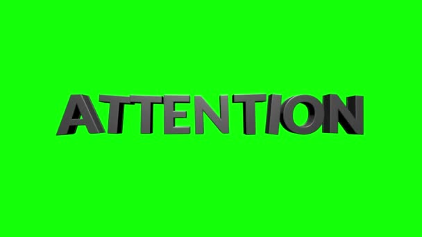 3d gold attention animation warning design motion — 图库视频影像