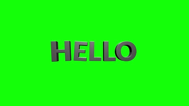 Кинетический анимационный текст Hello Hi. Отлично подходит для фона в социальных сетях или для цветной вспышки в вашем редактировании. — стоковое видео