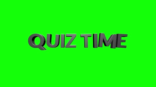 Quiz time animation advertising text. Title reveal — 图库视频影像