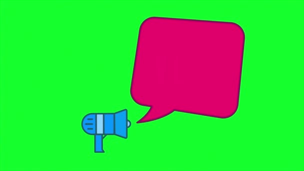 Level Up . Text Animation. Megaphone with speech bubble High quality 4k intro opener — ストック動画