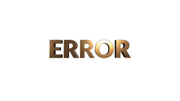 Error. System error. 3d. Computer virus. Hacker attack. System damage. Page not found. Information Technology. IT. No signal. Critical error message. 404. Accident, crash, failure, emergency — стоковое видео