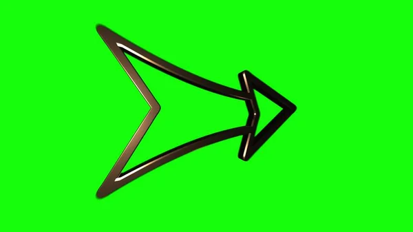 Boş arkaplanda metin canlandırması için 3B Satır Simgesi oku. Ana hatlı ağ simgesi. Hareket grafikleri