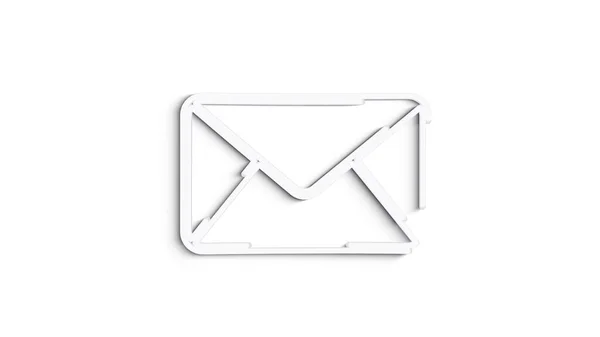 Beyaz arkaplanda gri posta hattı simgesi. Ön manzara. 4K Video hareketli grafik canlandırması.