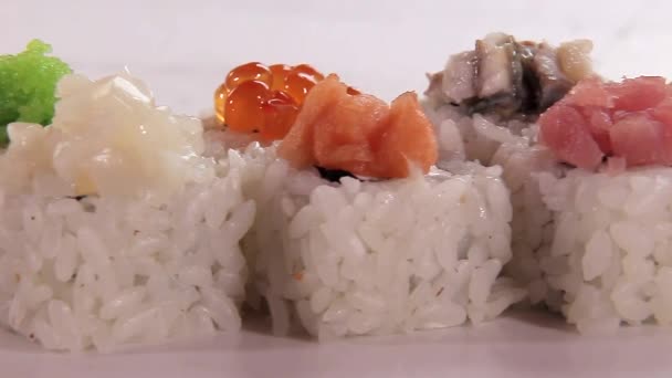 Sushi. — Vídeo de stock