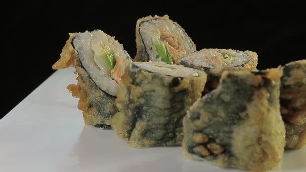 Sushi rolls — Stock Video