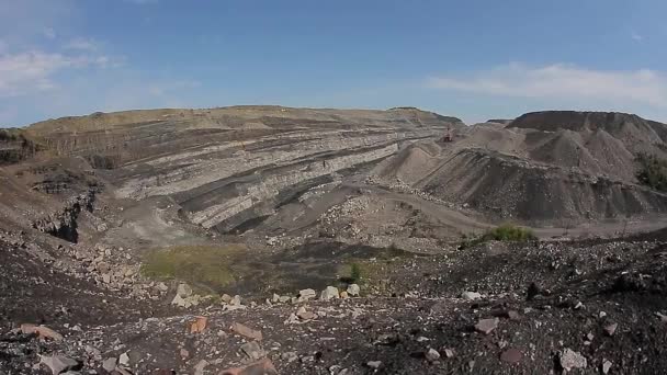 Mina de carbón, minería a cielo abierto — Vídeo de stock