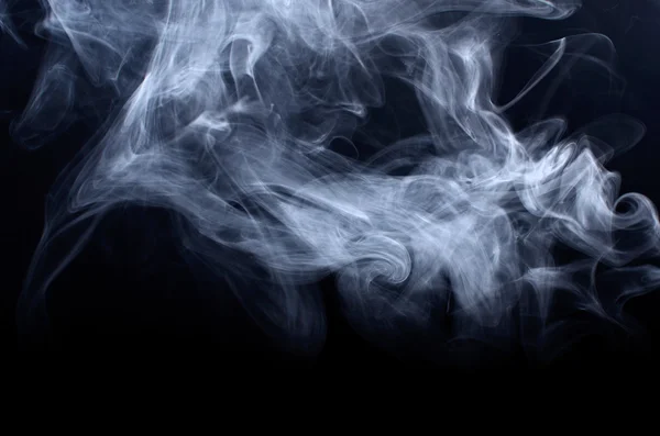 Smoke and Fog on Black Background — Stock Photo, Image