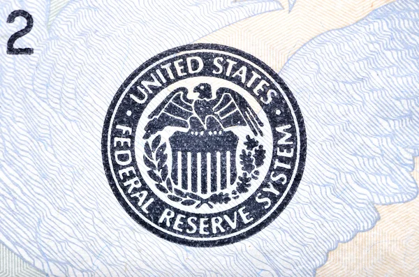 Emblem uns Federal Reserve — Stockfoto