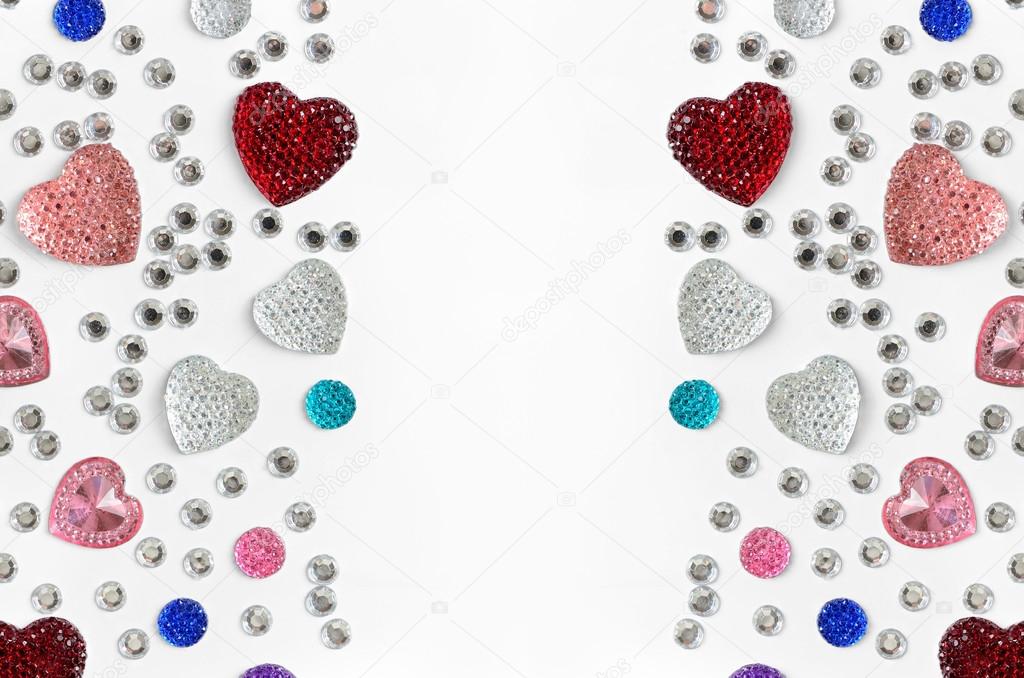 Jewelry, crystals on isolation background