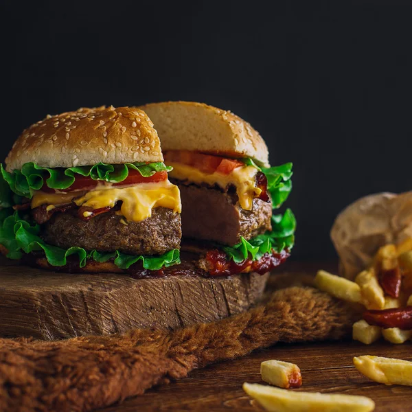 Re hamburger — Foto Stock