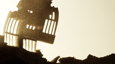 Arkadan aydınlatmalı hidrolik demoltion kapmak bir çok tozlu ortamda