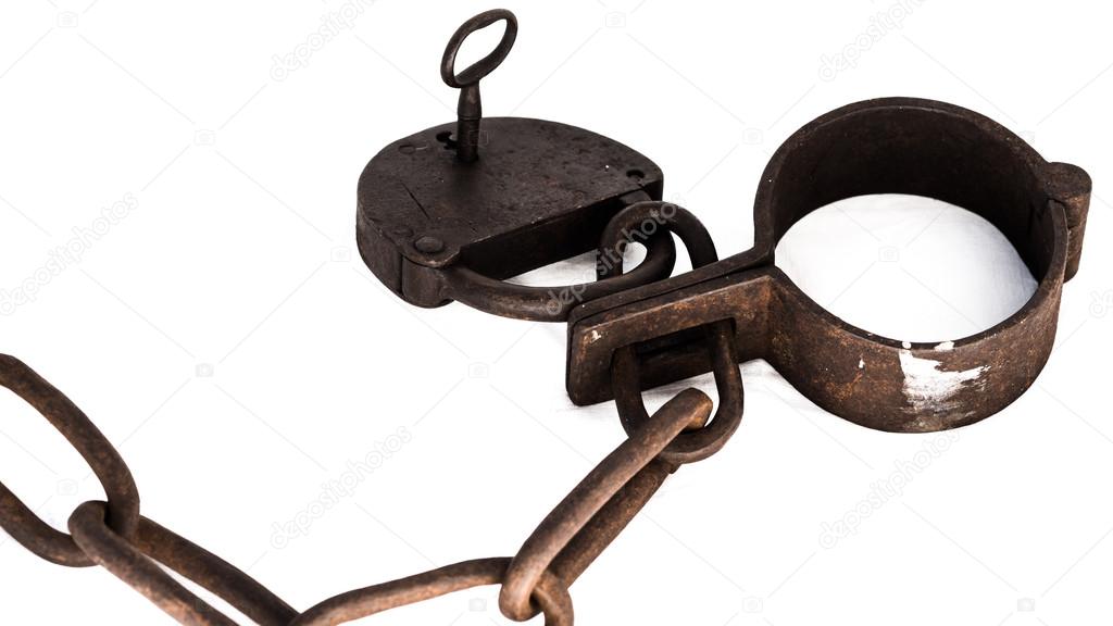 Old chains used for slavery