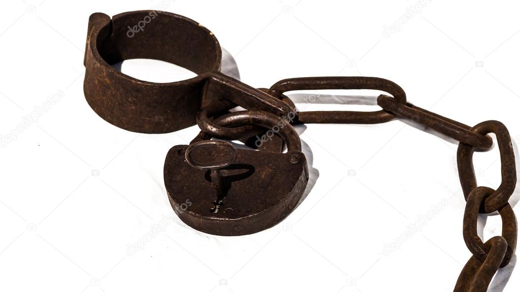 Old chains used for slavery