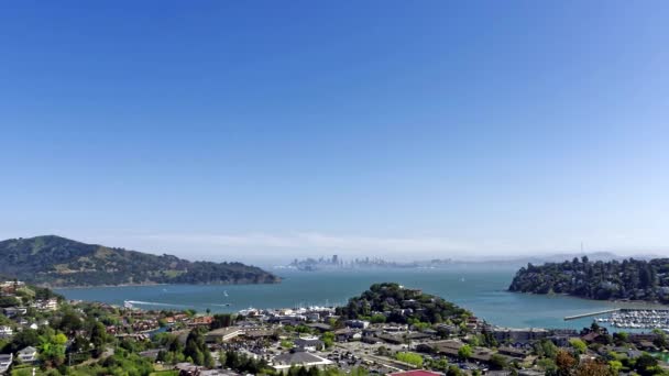 Weergave van San Francisco vanaf Belvedere / Tiburon timelapse — Stockvideo