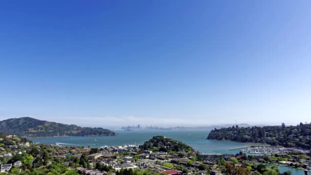 Pohled na San Francisco z Belvedere / Tiburon timelapse — Stock video